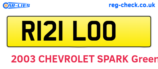 R121LOO are the vehicle registration plates.