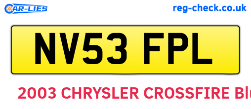 NV53FPL are the vehicle registration plates.
