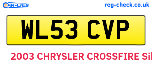 WL53CVP are the vehicle registration plates.