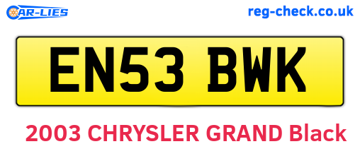 EN53BWK are the vehicle registration plates.