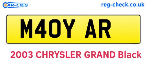M40YAR are the vehicle registration plates.