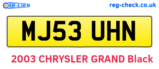 MJ53UHN are the vehicle registration plates.