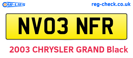 NV03NFR are the vehicle registration plates.