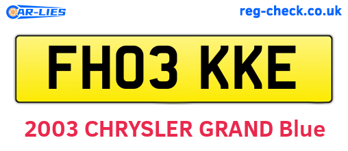 FH03KKE are the vehicle registration plates.