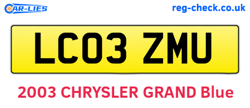 LC03ZMU are the vehicle registration plates.