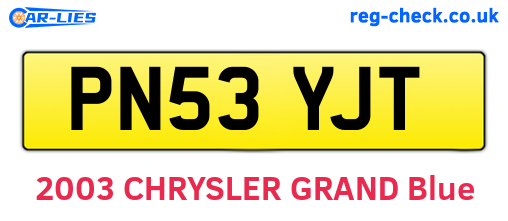 PN53YJT are the vehicle registration plates.