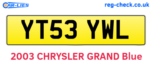 YT53YWL are the vehicle registration plates.