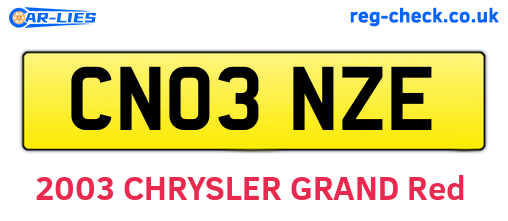 CN03NZE are the vehicle registration plates.