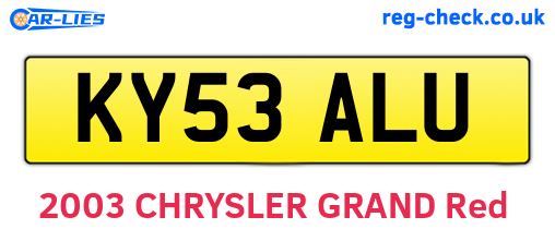 KY53ALU are the vehicle registration plates.