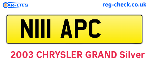 N111APC are the vehicle registration plates.