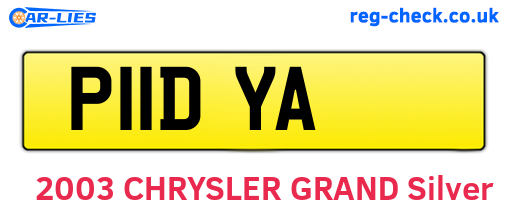 P11DYA are the vehicle registration plates.
