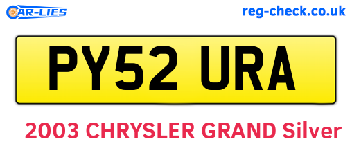 PY52URA are the vehicle registration plates.