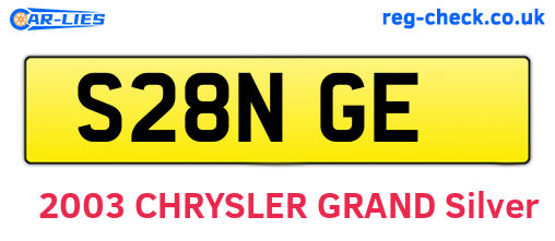 S28NGE are the vehicle registration plates.
