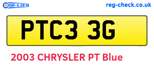 PTC33G are the vehicle registration plates.