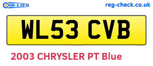 WL53CVB are the vehicle registration plates.
