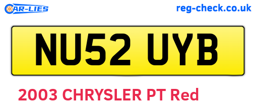 NU52UYB are the vehicle registration plates.