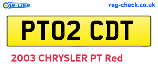 PT02CDT are the vehicle registration plates.
