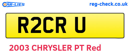 R2CRU are the vehicle registration plates.