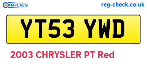 YT53YWD are the vehicle registration plates.