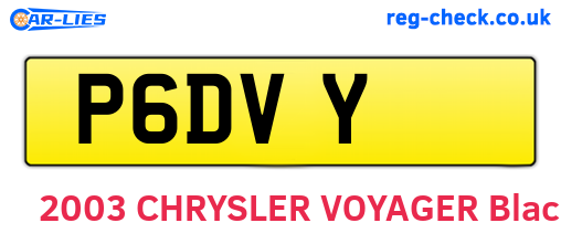 P6DVY are the vehicle registration plates.