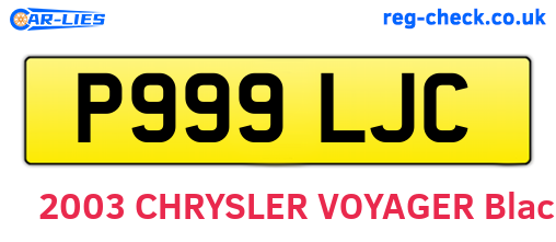 P999LJC are the vehicle registration plates.