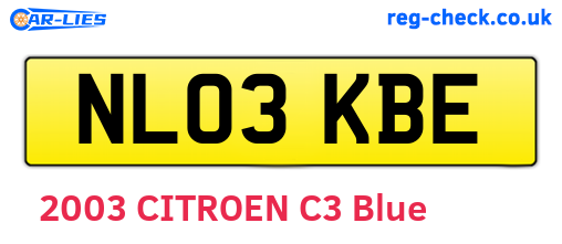 NL03KBE are the vehicle registration plates.