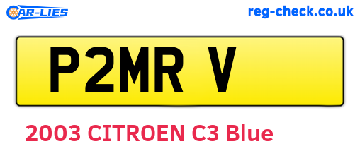 P2MRV are the vehicle registration plates.