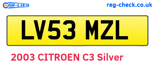 LV53MZL are the vehicle registration plates.
