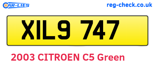 XIL9747 are the vehicle registration plates.
