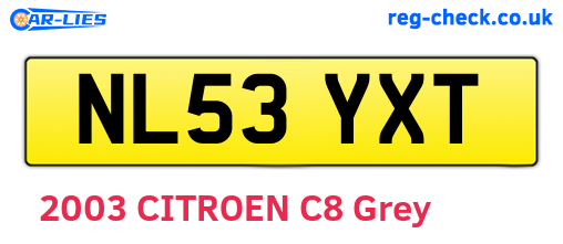 NL53YXT are the vehicle registration plates.