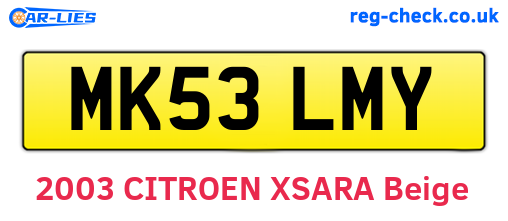MK53LMY are the vehicle registration plates.