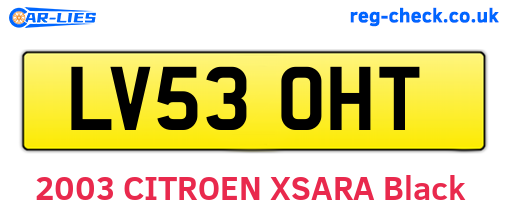 LV53OHT are the vehicle registration plates.