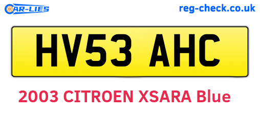 HV53AHC are the vehicle registration plates.