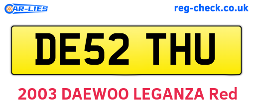 DE52THU are the vehicle registration plates.
