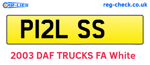 P12LSS are the vehicle registration plates.