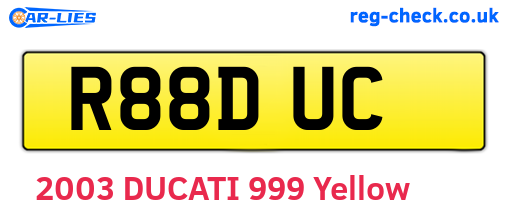 R88DUC are the vehicle registration plates.