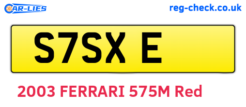 S7SXE are the vehicle registration plates.