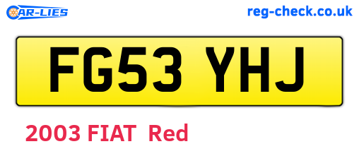 FG53YHJ are the vehicle registration plates.