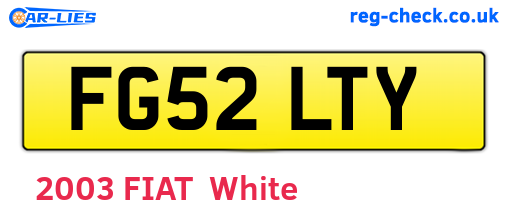 FG52LTY are the vehicle registration plates.