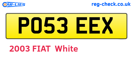 PO53EEX are the vehicle registration plates.