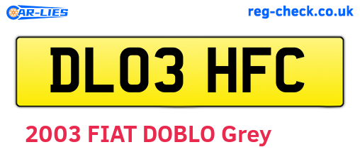 DL03HFC are the vehicle registration plates.