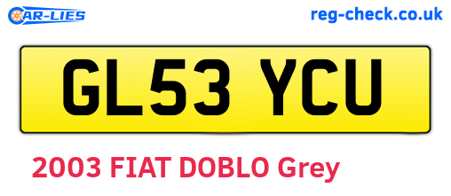 GL53YCU are the vehicle registration plates.