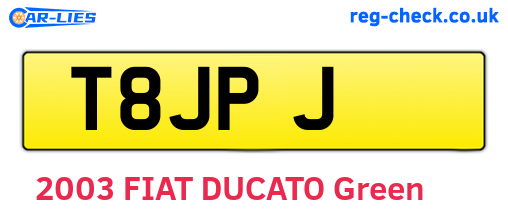 T8JPJ are the vehicle registration plates.