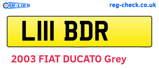 L111BDR are the vehicle registration plates.