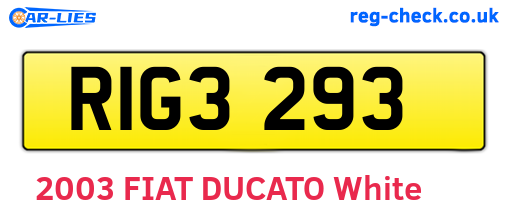 RIG3293 are the vehicle registration plates.