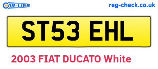 ST53EHL are the vehicle registration plates.