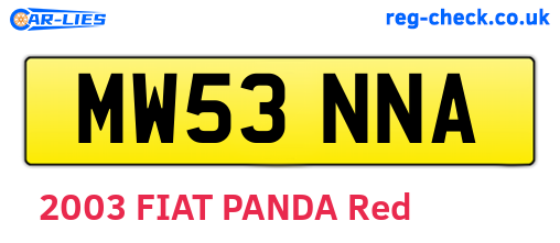 MW53NNA are the vehicle registration plates.