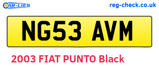NG53AVM are the vehicle registration plates.