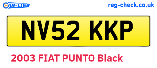 NV52KKP are the vehicle registration plates.