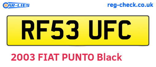 RF53UFC are the vehicle registration plates.